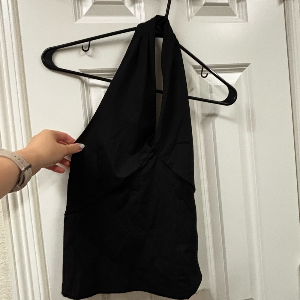Elegant Black Halter Dress